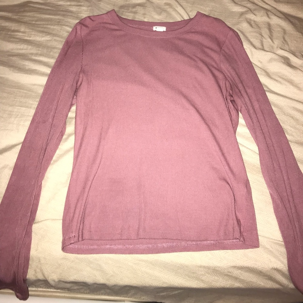 Garage mauve ribbed tee